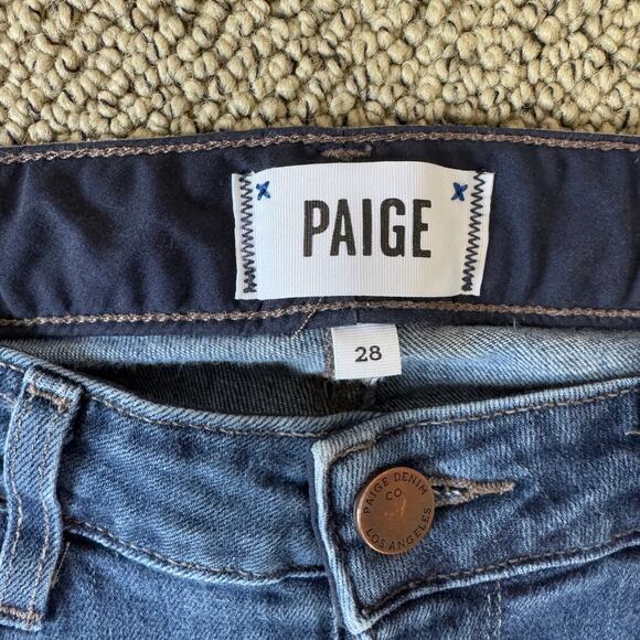 Paige Skyline Ankle Peg Skinny Blue Jeans US Women's 28 - Picture 3 of 6